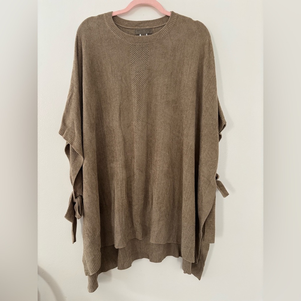 Barefoot Dreams CozyChic Ultra Lite Hi Low Poncho w Side Ties S/M